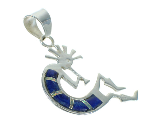 Southwestern Sterling Silver Lapis Opal Kokopelli Pendant YX70310